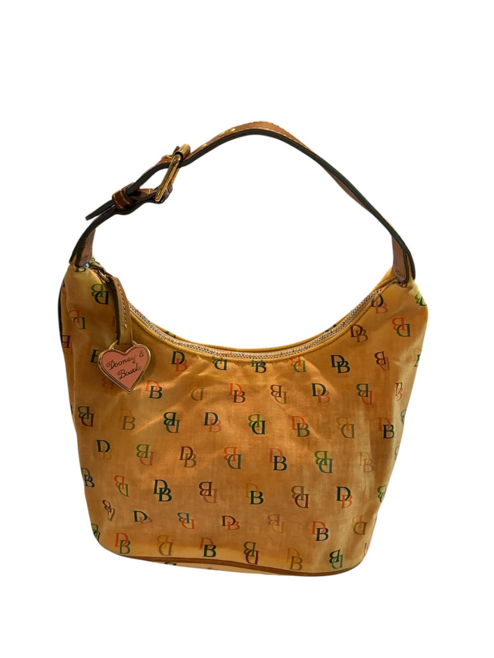 Dooney & Bourke Y2K 2003 Doodle Crayon rainbow monogram collection Shoulder Bag